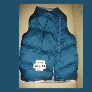 Ivivva Girl by Lululemon 🍋Knock Down The Cold Vest Reversible GooseDown size 14